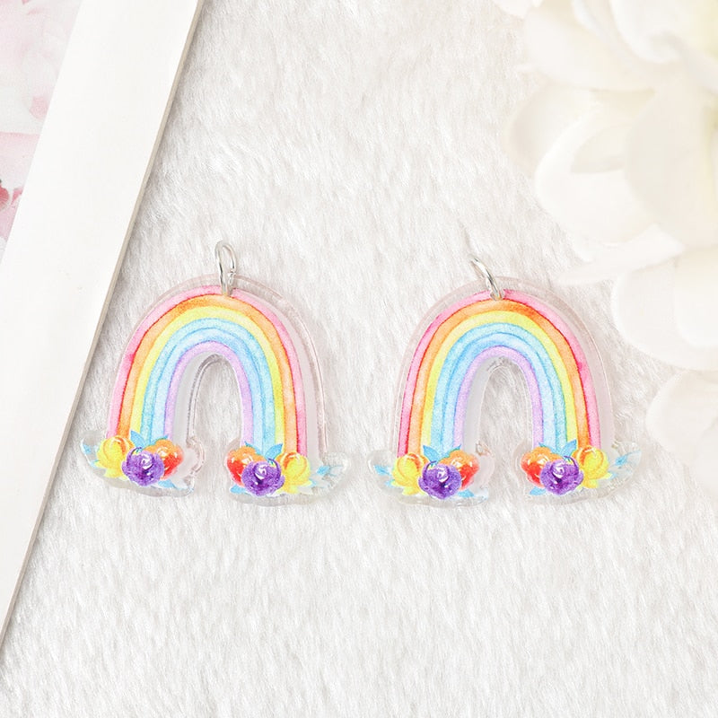 LGBT Acrylic Charms | Rainbow | Pride | Pride Month | Pride Flag | Creative Pastel Goth Pendant For Earring Necklace | DIY Making P110