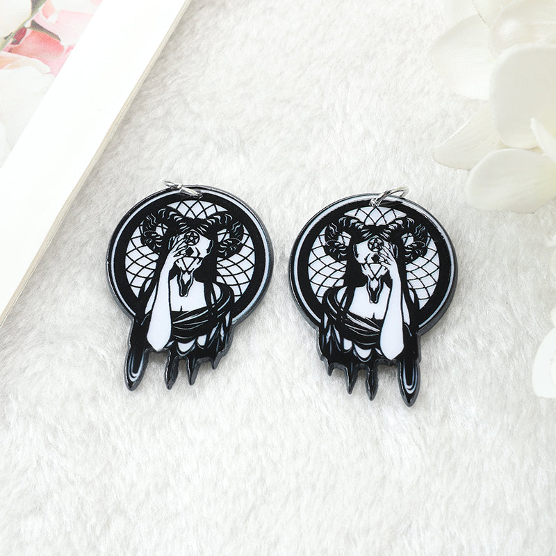 Witch Acrylic Charms | Norse Pagan Charms| Wicca Witch | Dead Moth Cha