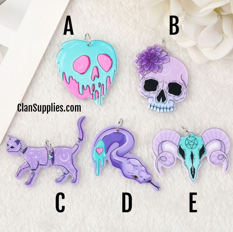 Pastel Goth Charms Spooky Creative Charms Heart Knife Charm Lips Goth Charm  Girl Shoes Charm Brain With Knife Pendant Ref: P9 