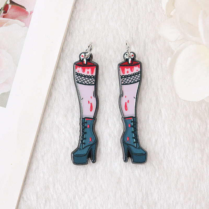 True Crime Acrylic Charms | Online Detective | Colorful TV | Heart SSDGM Stay Sexy, Don't Get Murdered | Bloody Legs Girl | Wine Glass P86