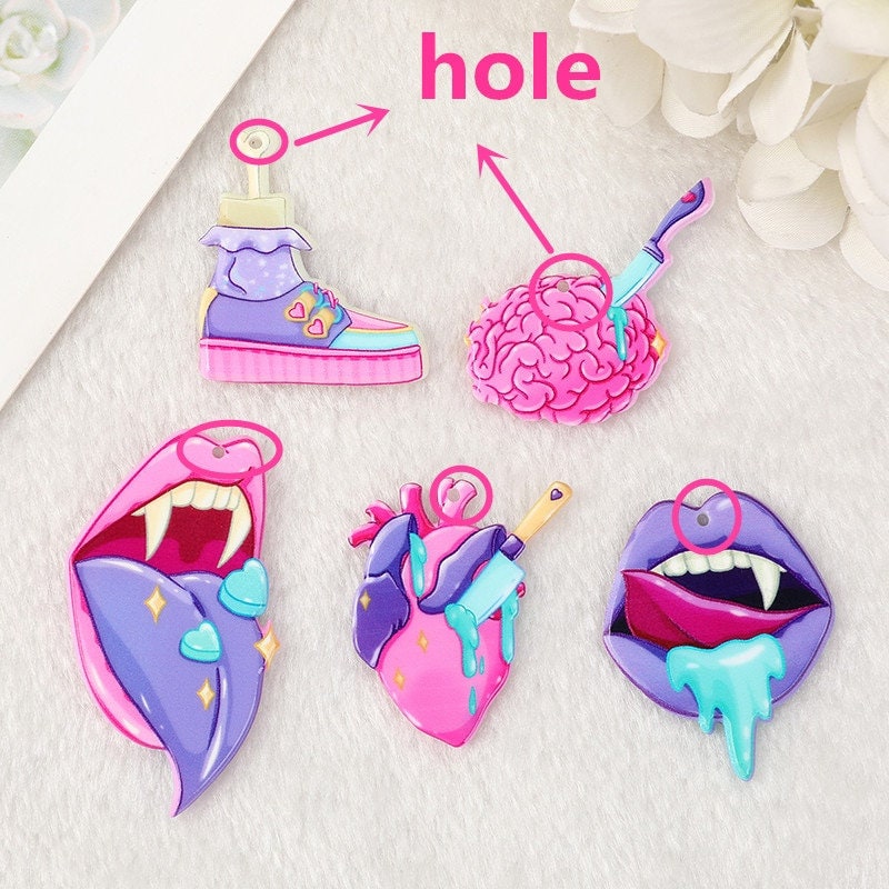 Pastel Goth Charms, Spooky Creative Charms