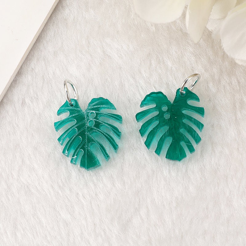 Cactus  Acrylic Charm | Green Cactus Charms | Plant Charms | Leaf Pendant | Charms Keychain Earring Necklace | Pendant DIY Decoration P126