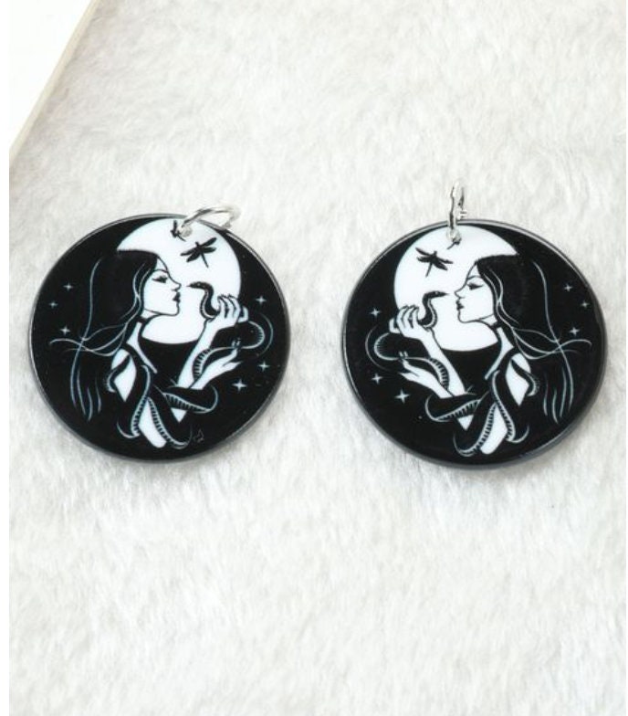 Witch Acrylic Charms, Norse Pagan Charms, Wicca Witch