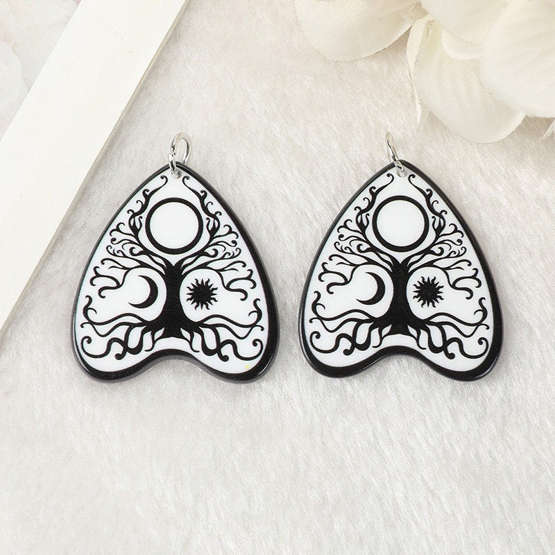 Ouija Board Acrylic Charms | Sun | Moon | Tree of Life | Raven | Butterfly Magic Divination Magic Goth | Pendant DIY Making Jewelry | Ref: P75
