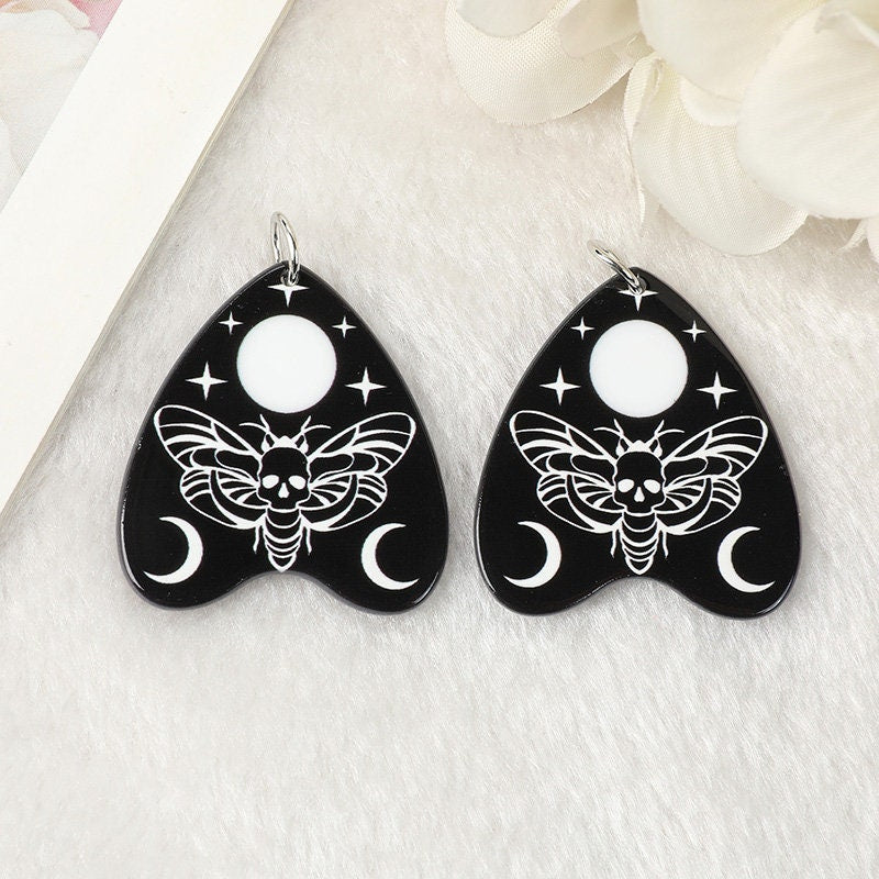 Ouija Board Acrylic Charms | Sun | Moon | Tree of Life | Raven | Butterfly Magic Divination Magic Goth | Pendant DIY Making Jewelry | Ref: P75