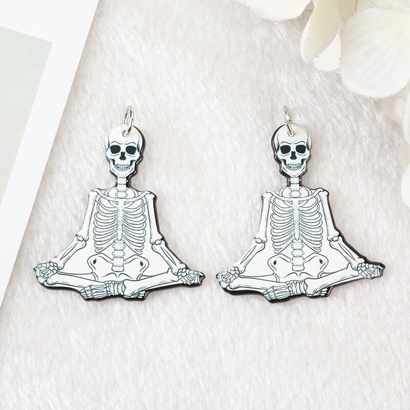 Skull Lovers Acrylic Charm | Dead Skeleton Woman Afro Sexy Nubian | Ref: P4 - Image 7