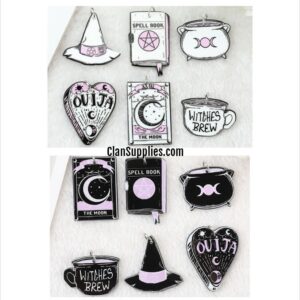 Pastel Goth Witch Charms – Cauldron, Ouija & Tarot | Ref: P6