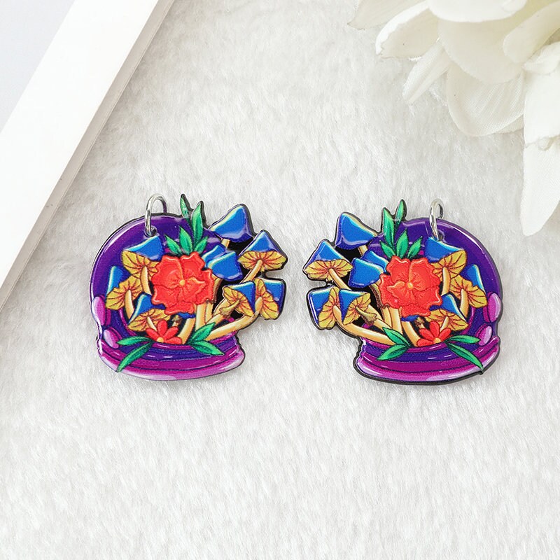 Pastel Goth Space Acrylic Charms | Planet | Saturn | Galaxy Cup | Cosmic Jewelry | Ref: P23 - Image 3