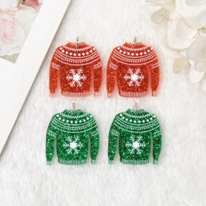 🎄 Christmas Sweater Acrylic Charms | Ugly Holiday Sweater | Ref: P127