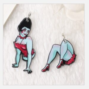 Pinup Girl Acrylic Charm | Sexy Retro Horror Pinup | Ref: P149