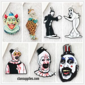 Clown Horror Halloween Acrylic Charms | Koko Art The Clown | Sunflower Terrifier | Captain Spaulding | Ref:P101