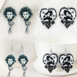 Edward Scissorhands Acrylic Charms or Earrings  | Scissor Hands | Manos De Tijeras | Movie Jewelry | P135